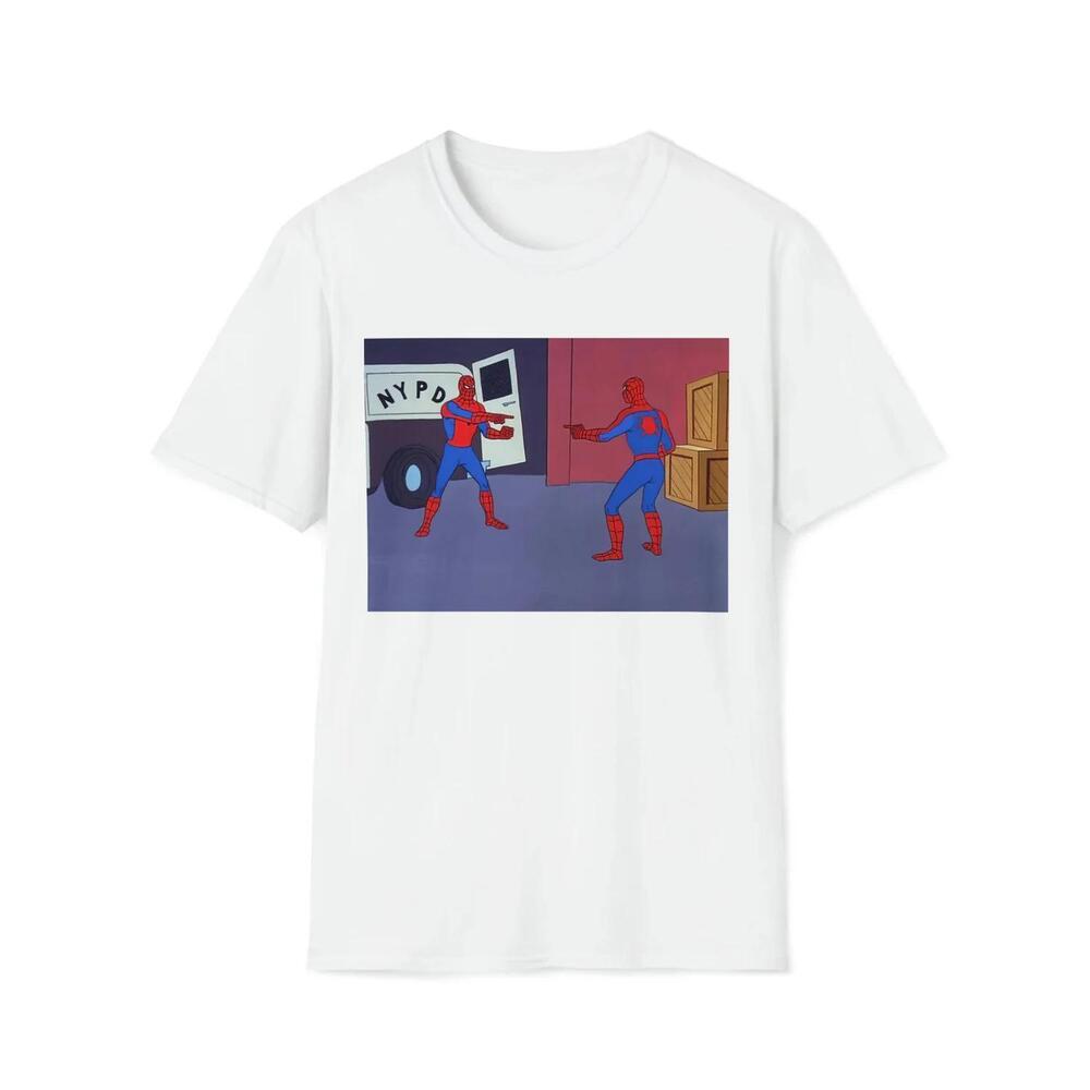 Spider Man Pointing At Spider Man Funny Meme Shirt